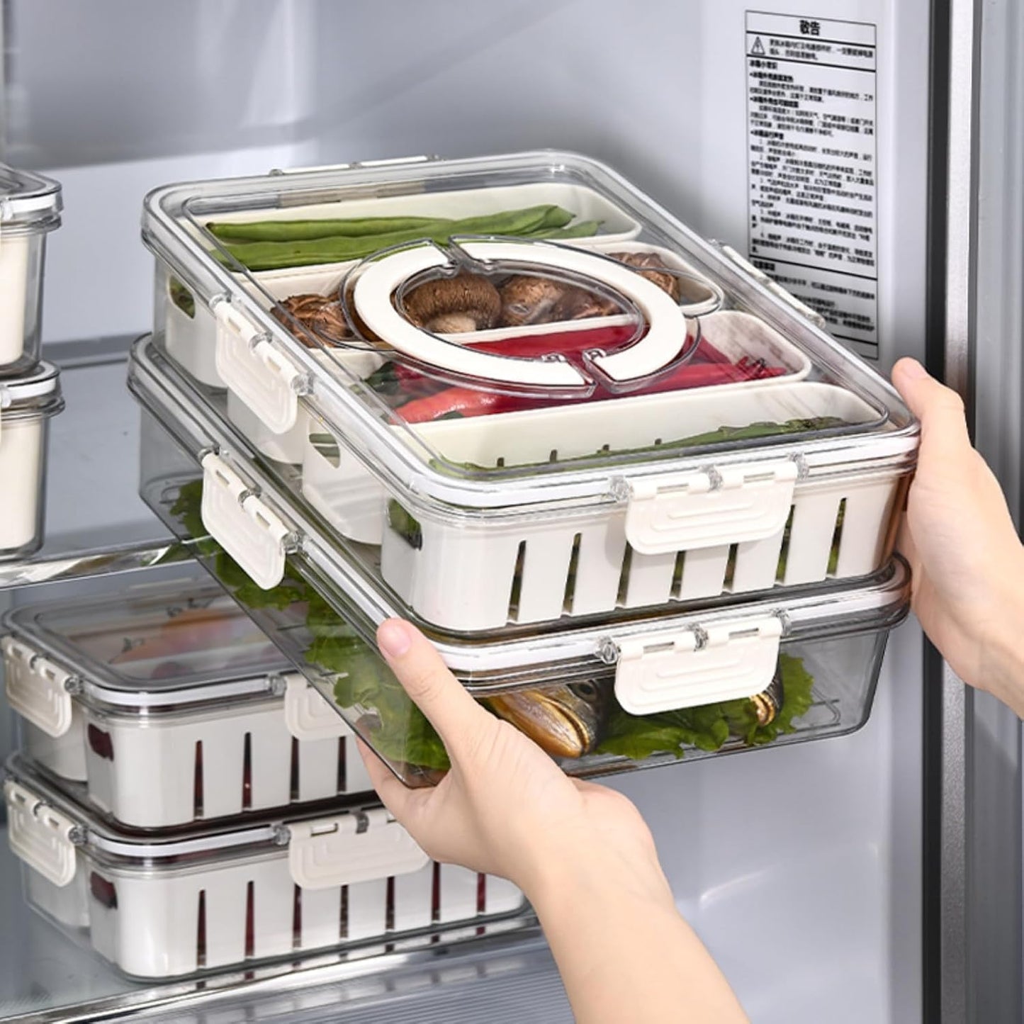 4 Compartment Fridge Storage 3300ML CONTAINER